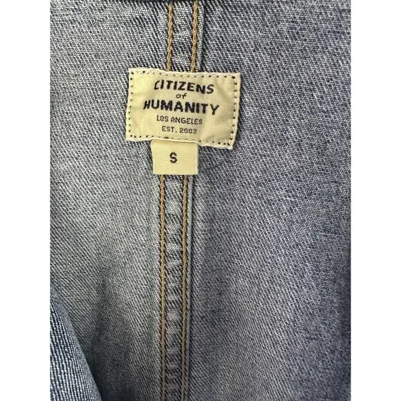 Citizens of Humanity Distressed Marta Denim Jumpsuit Blue Jean Coveralls Small - Picture 8 of 16